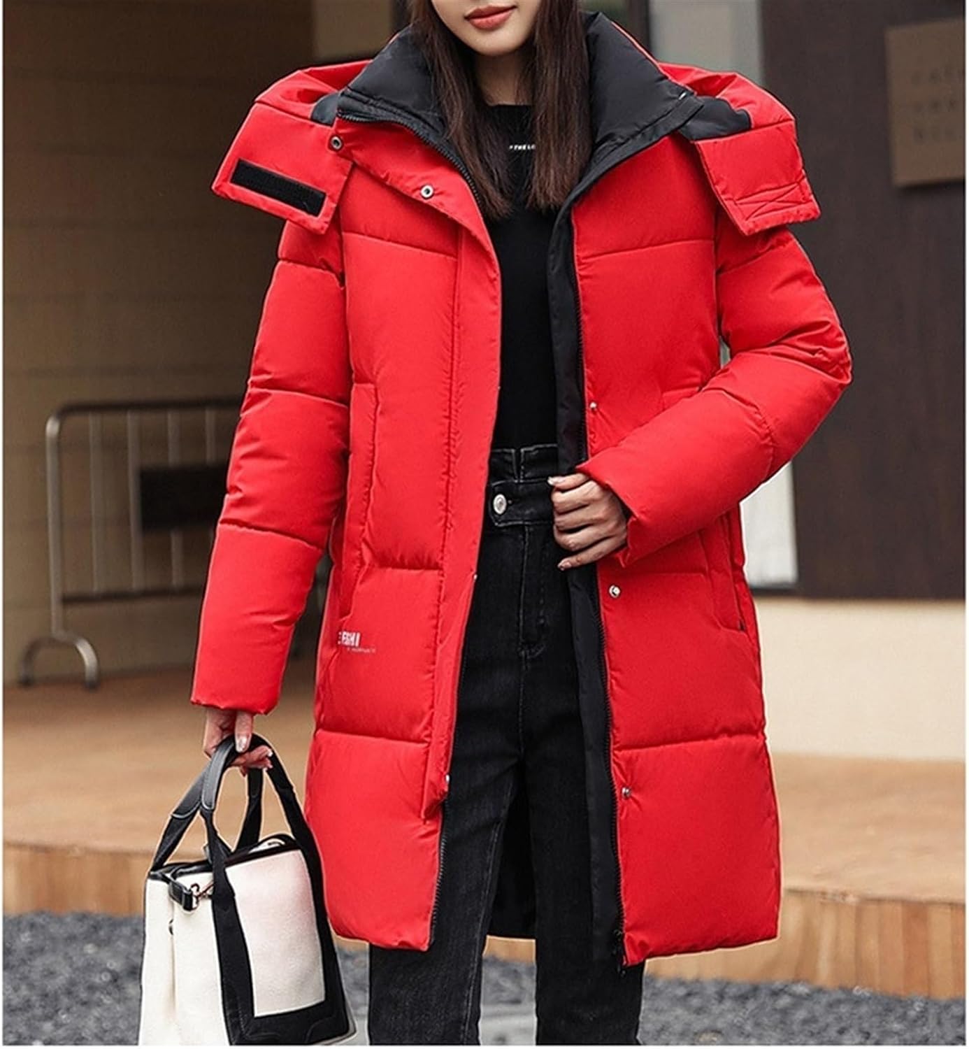 美品 フォクシー ラッフルシェイプ 中綿ロング ジレ コート 女優襟 40